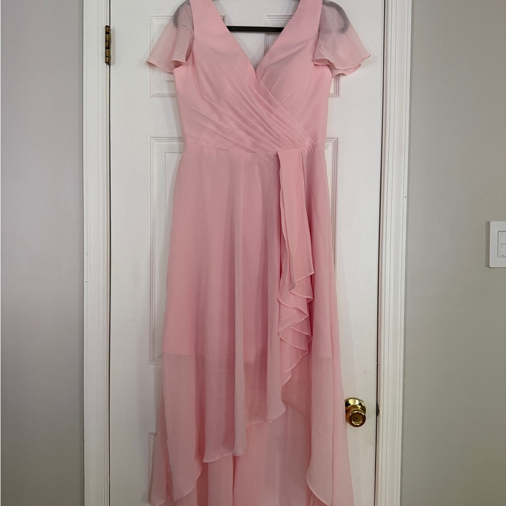 Pink Asymmetrical High Low Sundress